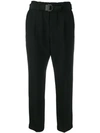 BRUNELLO CUCINELLI BELTED CROPPED TROUSERS