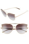 Tiffany & Co 61mm Cat Eye Sunglasses In Gold/ Grey Gradient