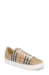 Burberry Albridge Check Low Top Sneaker In Archive Beige