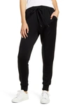 Splendid Drawstring Terry Jogger Sweatpants In Black