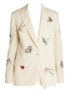 STELLA MCCARTNEY Bird & Bug Light Worsted Tailored Wool Single-Breasted Jacket