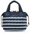 Mz Wallace Striped Small Sutton Bag In Charter Stripe