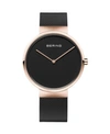 BERING MEN'S CLASSIC STAINLESS STEEL CASE AND MESH WATCH