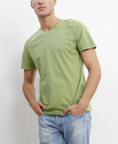 Coin 1804 Tmv002cj Mens Cotton Jersey Short-sleeve V-neck T-shirt In Avocado