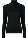 Brunello Cucinelli Cashmere Classic Turtle Neck Sweater In Black