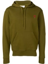AMI ALEXANDRE MATTIUSSI HOODIE WITH RED HEART PATCH