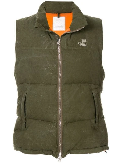Readymade Padded Gilet In Green