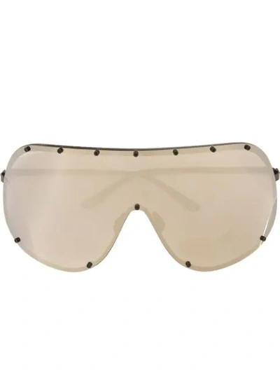 Rick Owens Shield-frame Sunglasses In Black