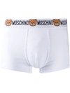 Moschino Teddy Logo Waistband Briefs In White