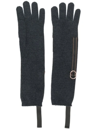 Brunello Cucinelli Bead-embellished Gloves - 灰色 In Grey