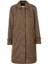 BURBERRY KEATSBRIDGE SINGLE BREASTED MONOGRAM PRINT COAT