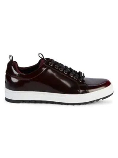 Karl Lagerfeld Lace-up Trainers In Bordeaux