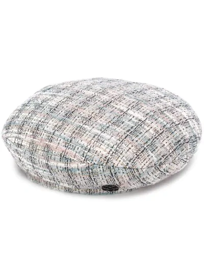 Maison Michel New Billy Tweed Beret In Multicolor