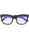 Tom Ford Square Frame Sunglasses In Black