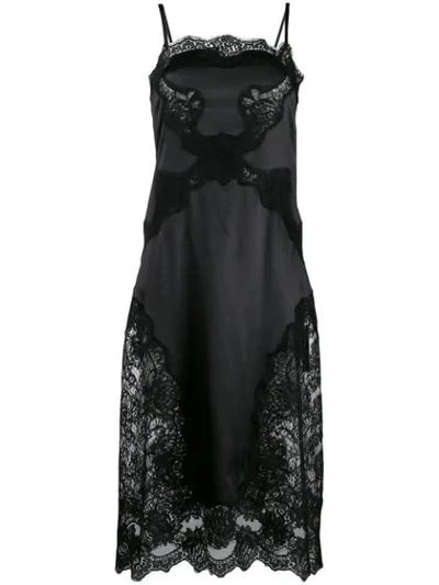 Dolce & Gabbana Satin Slip Dress In Black