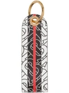 BURBERRY MONOGRAM STRIPE E-CANVAS KEY RING