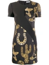 VERSACE VERSACE COLLECTION SHORT PRINTED DRESS - SCHWARZ