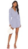 L'academie The Zoe Mini Dress In Blue & White