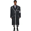 THOM BROWNE THOM BROWNE NAVY OVERSIZED 4-BAR COAT