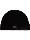 VERSACE LOGO PATCH BEANIE