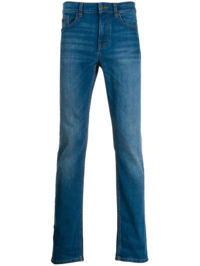 Hugo Boss Straight Leg Jeans In Blue