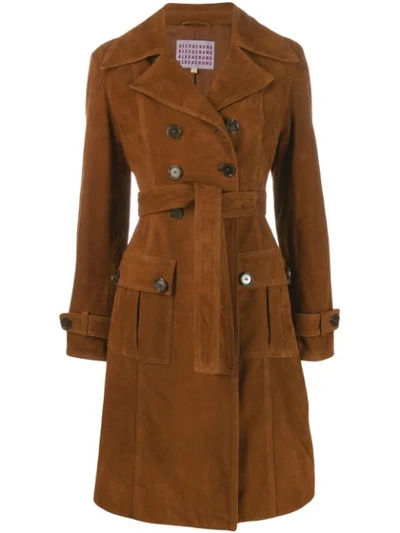 Alexa Chung Belted Trench Coat - 棕色 In Brown