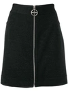 GIVENCHY GIVENCHY ZIPPED-UP SKIRT - 灰色