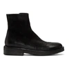 MARSÈLL MARSELL BLACK SUEDE LISTONE BOOTS