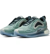 Nike Air Max 720 Sneakers In Metallic Silver/ Midnight Navy