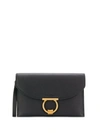 FERRAGAMO LOGO BUCKLE CLUTCH BAG