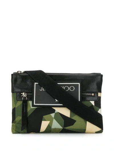 Jimmy Choo Kimi Camouflage Messenger Bag - 绿色 In Green