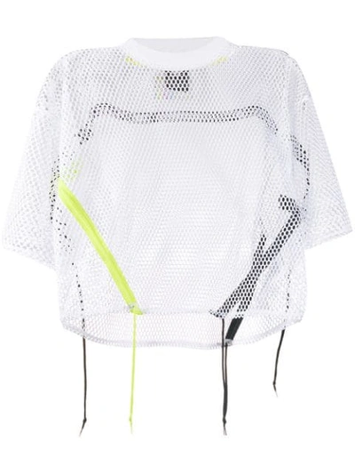 Nike Mesh Cropped T-shirt In White