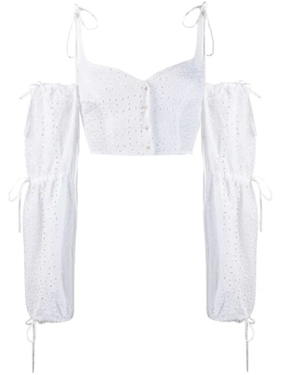 Daizy Shely Broderie Anglaise Blouse - 白色 In White
