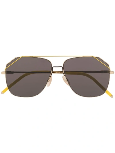 Fendi Eyewear Oversize Sunglasses - Gold