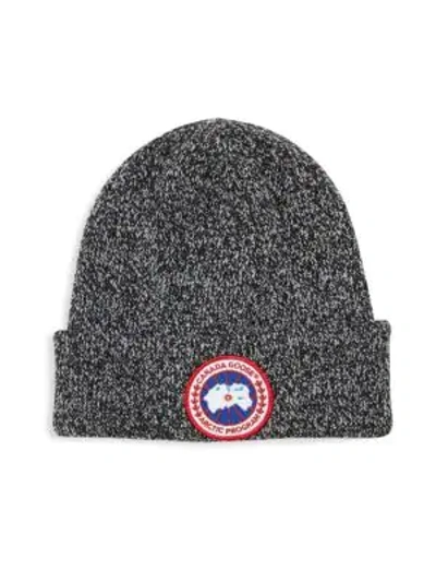 Canada Goose Arctic Disc Wool Beanie In Black Heather