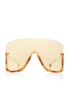 GUCCI Oversized Acetate Shield Sunglasses,745516