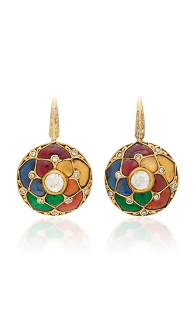 Amrapali 18k Gold And Multi-stone Earrings