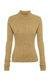 Anna Quan Blake Ribbed Cotton Turtleneck Sweater In Neutral