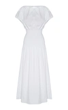 ANNA QUAN EMMA-KATE SHIRRED COTTON-POPLIN MIDI DRESS,754069