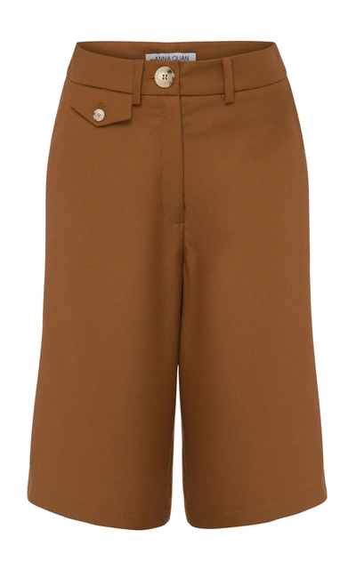 Anna Quan Rae Knee-length Shorts In Brown