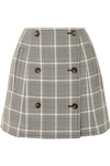 STELLA MCCARTNEY PRINCE OF WALES CHECKED WOOL MINI SKIRT