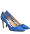 Jimmy Choo Romy 85 Spitze Pumps Aus Wildleder In Elektrischem Blau In Blue