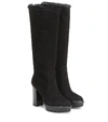 GIANVITO ROSSI OLEN SUEDE KNEE-HIGH BOOTS,P00401320