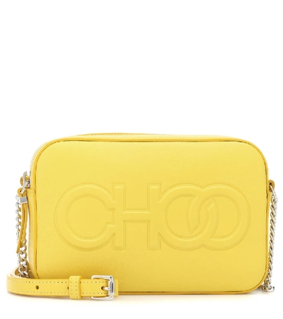 Jimmy Choo Balti Leather Crossbody Bag In Yellow