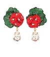 DOLCE & GABBANA FLORAL CLIP-ON DROP EARRINGS,P00402313