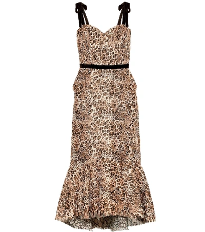 Johanna Ortiz Love Between Species Leopard Print Dress In Leopard Blush