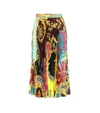 VERSACE Montage-print pleated midi skirt,P00395226