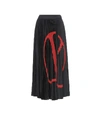 VALENTINO VLOGO JERSEY MIDI SKIRT,P00395537