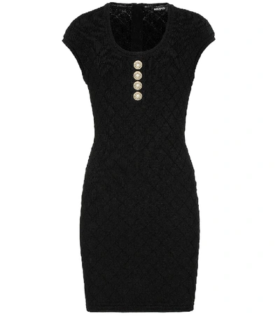 Balmain Knitted Mini Dress - 黑色 In Black