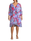 ADRIANNA PAPELL PLUS PRINTED SHIFT DRESS,0400011062673